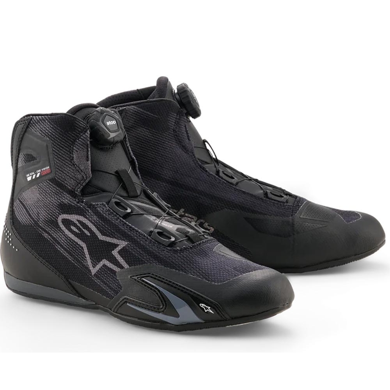 Alpinestars Celer Motorradstiefel mit Belüftung, Schwarz-Dunkelgrau