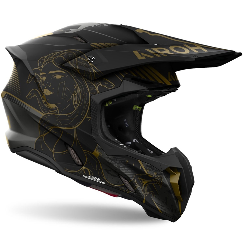 Motocross-Helm Airoh Twist 3 Titan matt