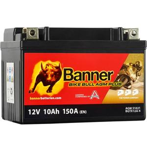 AGM-Batterie Banner Bike Bull AGM PLUS AGM PLUS 510 21 / BGTX12A-4 - GTX12A-4