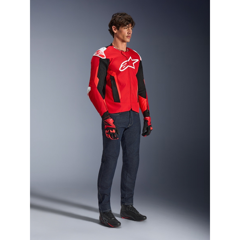 Alpinestars T-GP Air Motorradjacke rot-fluoreszierend rot-weiß-schwarz