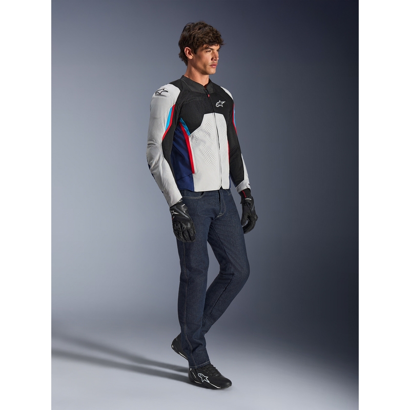 Alpinestars AST V3 Air Motorradjacke weiß-blau-rot-schwarz