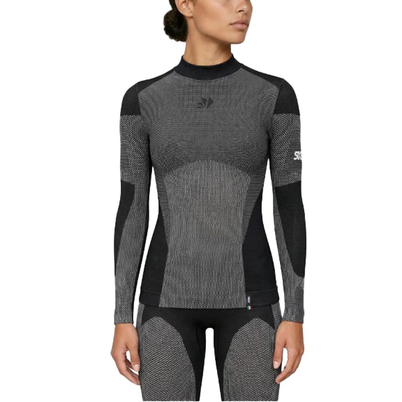 Funktionelles Langarm-T-Shirt SIXS BT TS3L V2 schwarz Carbon