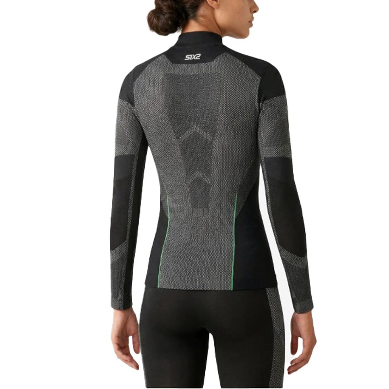 Funktionelles Langarm-T-Shirt SIXS BT TS3L V2 schwarz Carbon