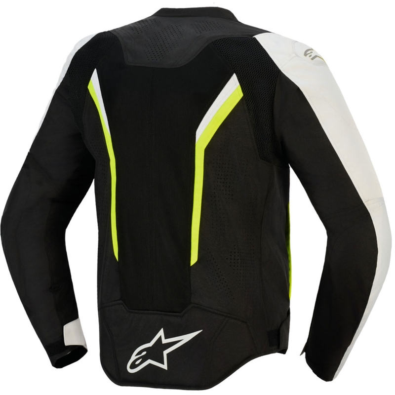 Alpinestars AST V3 Air Motorradjacke weiß-fluoreszierend gelb-schwarz