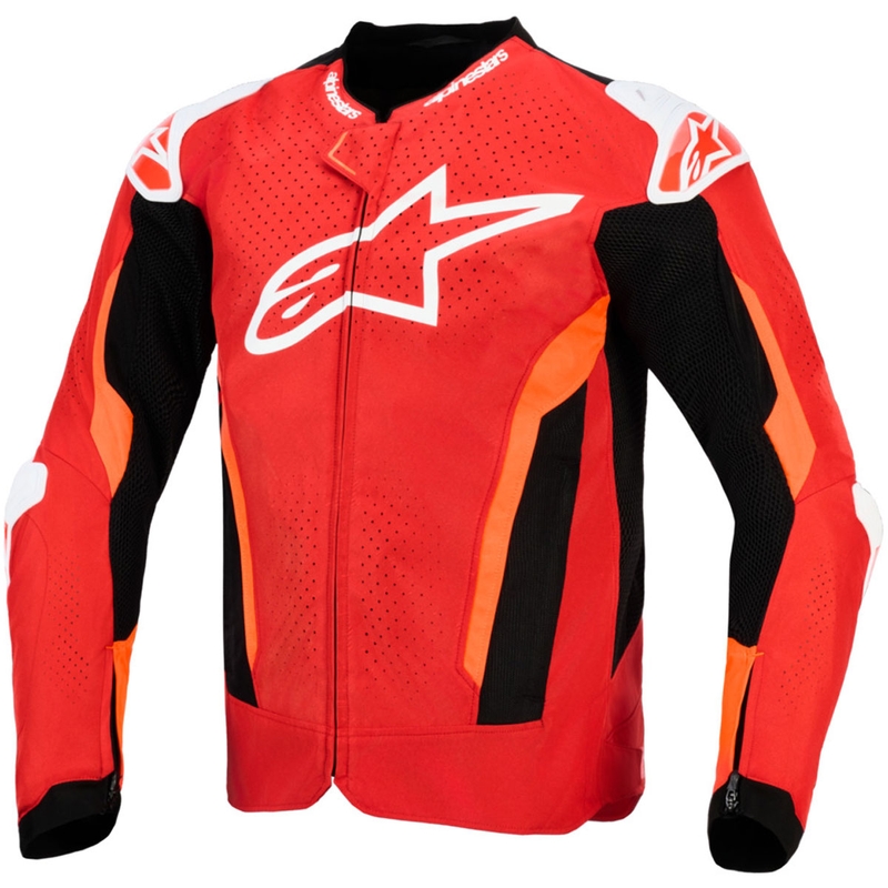 Alpinestars T-GP Air Motorradjacke rot-fluoreszierend rot-weiß-schwarz
