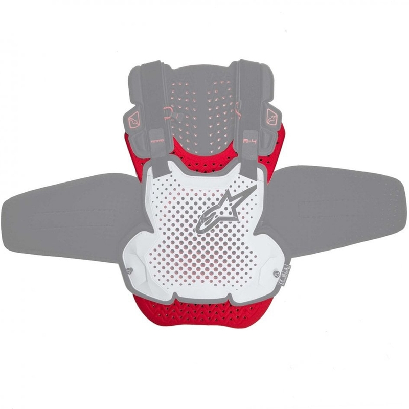 Adapterset zur Erweiterung des Brustschutzes des ALPINESTARS A-4 PLASMA-Protektors, rot