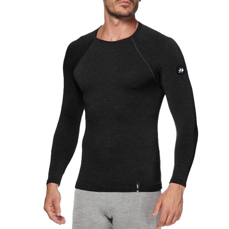 Thermo-Langarmshirt SIXS TS2 MERINOS schwarz