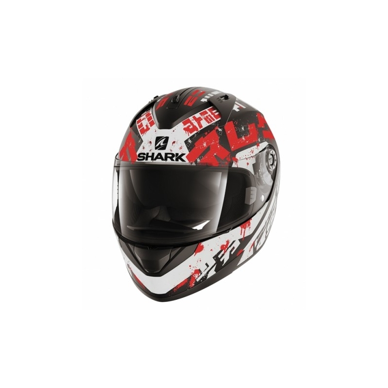 Integralhelm SHARK RIDILL Kengal Mat schwarz-weiß-rot