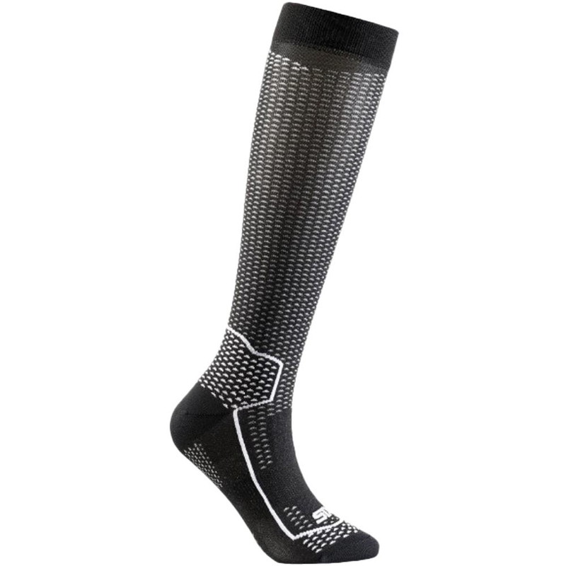 Funktionelle Kniestrümpfe SIXS LONG V3 schwarz Carbon