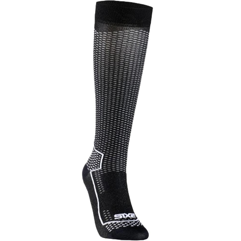 Funktionelle Kniestrümpfe SIXS LONG V3 schwarz Carbon