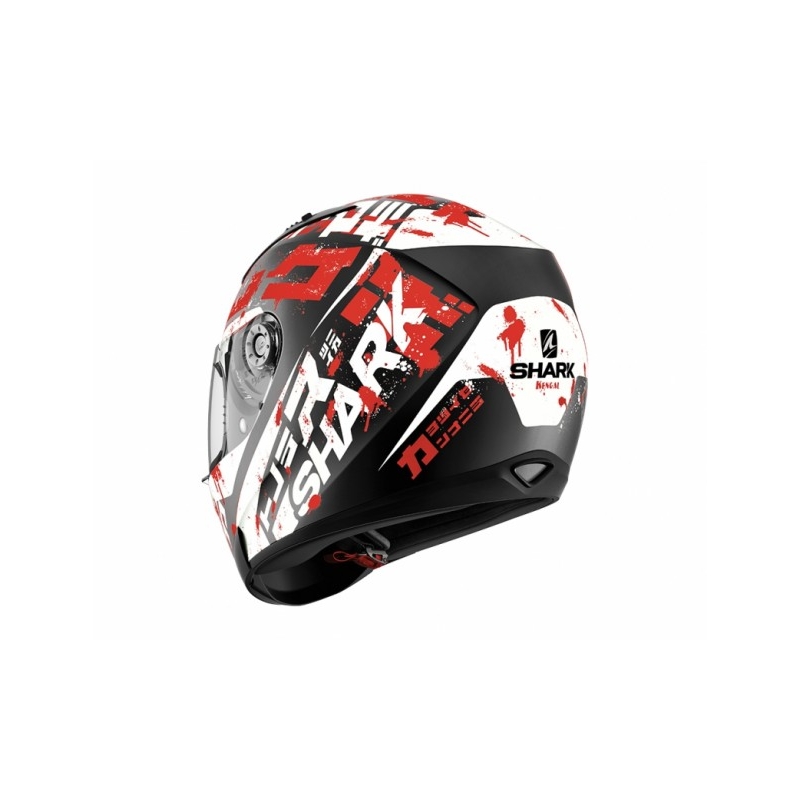 Integralhelm SHARK RIDILL Kengal Mat schwarz-weiß-rot