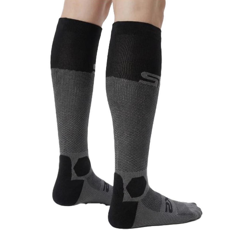 Funktionelle Kniestrümpfe SIXS LONG RACING V2 schwarz-grau