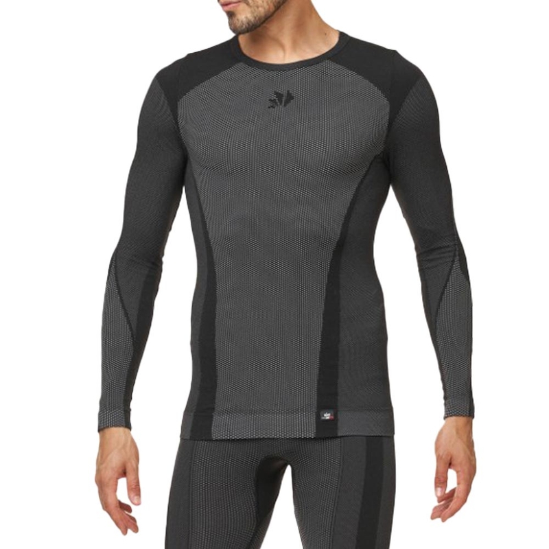 SIXS TS2 V2 Langarm-Funktionsshirt, Schwarz Carbon