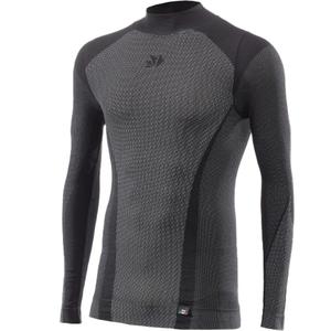 Funktionelles Langarm-T-Shirt SIXS TS3 V2 schwarz Carbon