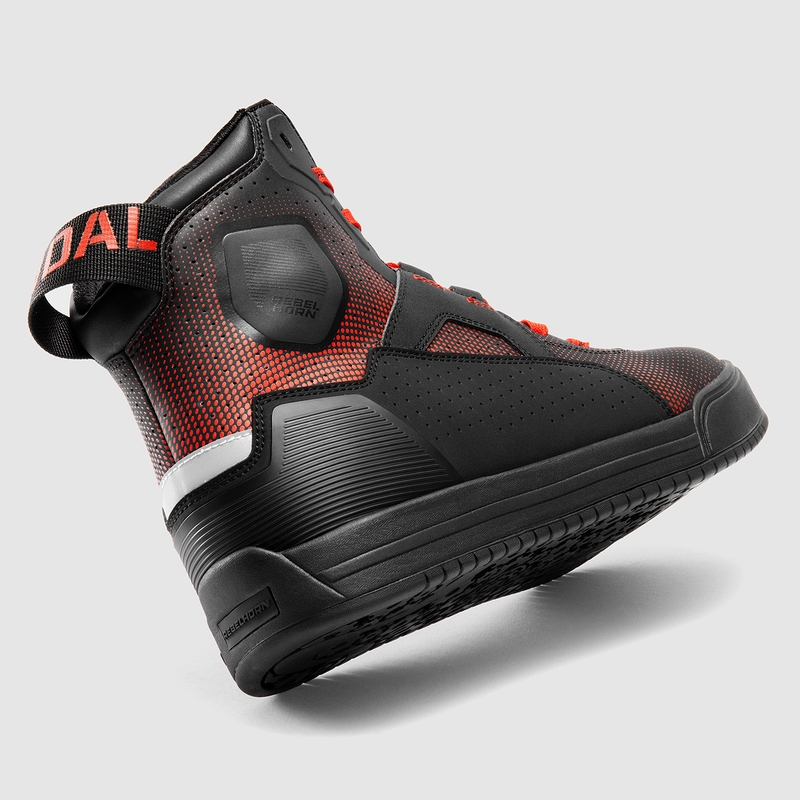 Rebelhorn Vandal II Motorradstiefel schwarz-rot