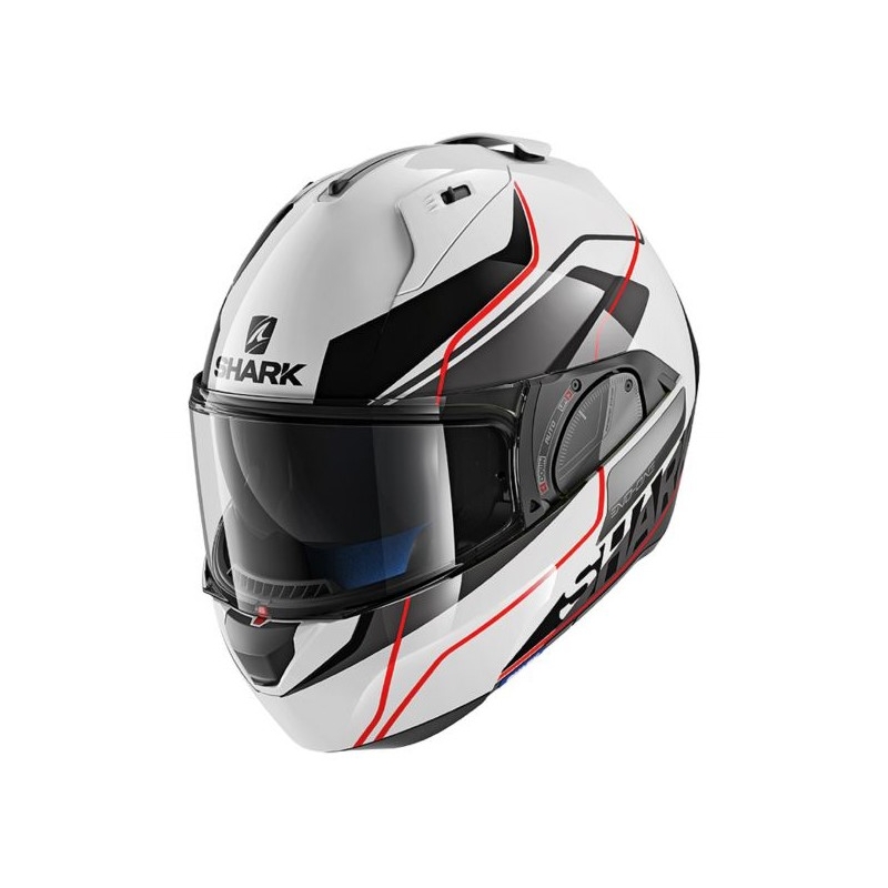 Klapphelm SHARK EVO-ONE 2 Krono weiß-schwarz-rot