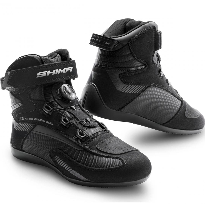 Shima Exo Motorradstiefel schwarz-schwarz
