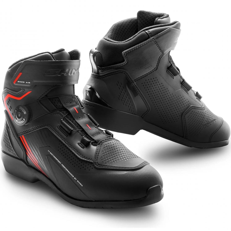 Shima Enzo Air Motorradstiefel schwarz-rot