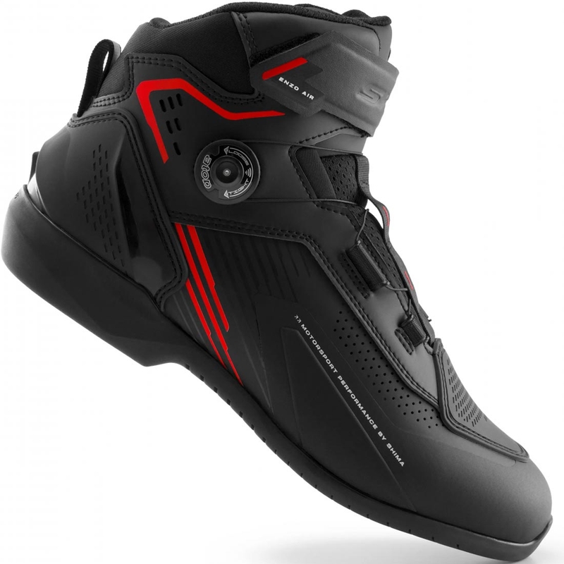 Shima Enzo Air Motorradstiefel schwarz-rot