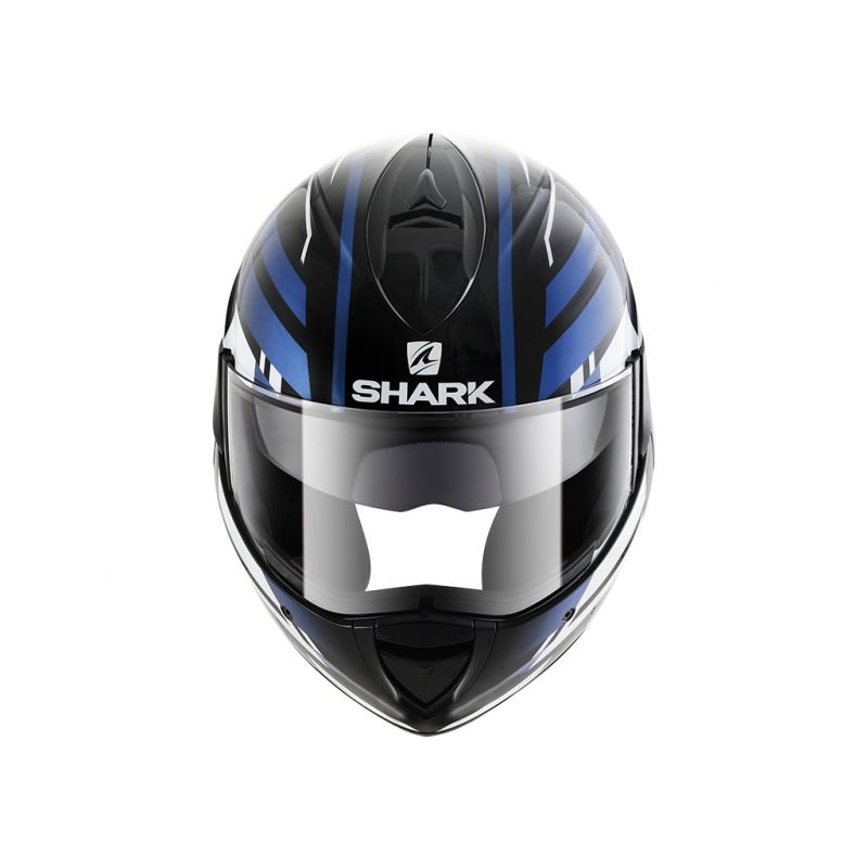 SHARK EVOLINE 3 Corvus schwarz-weiß-blauer Kipphelm