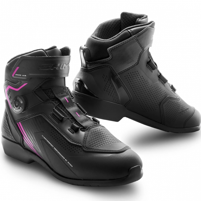 Shima Enzo Air Damen-Motorradstiefel schwarz-rosa