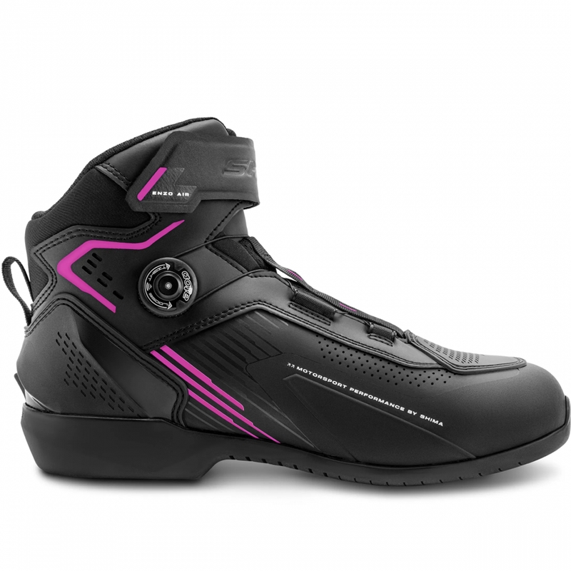 Shima Enzo Air Damen-Motorradstiefel schwarz-rosa