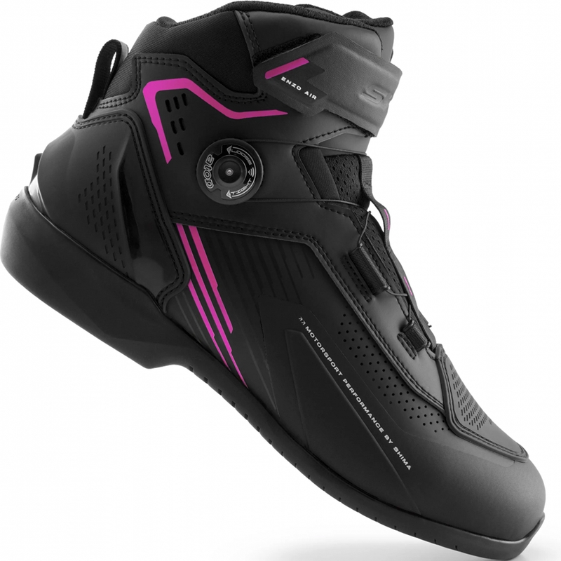 Shima Enzo Air Damen-Motorradstiefel schwarz-rosa