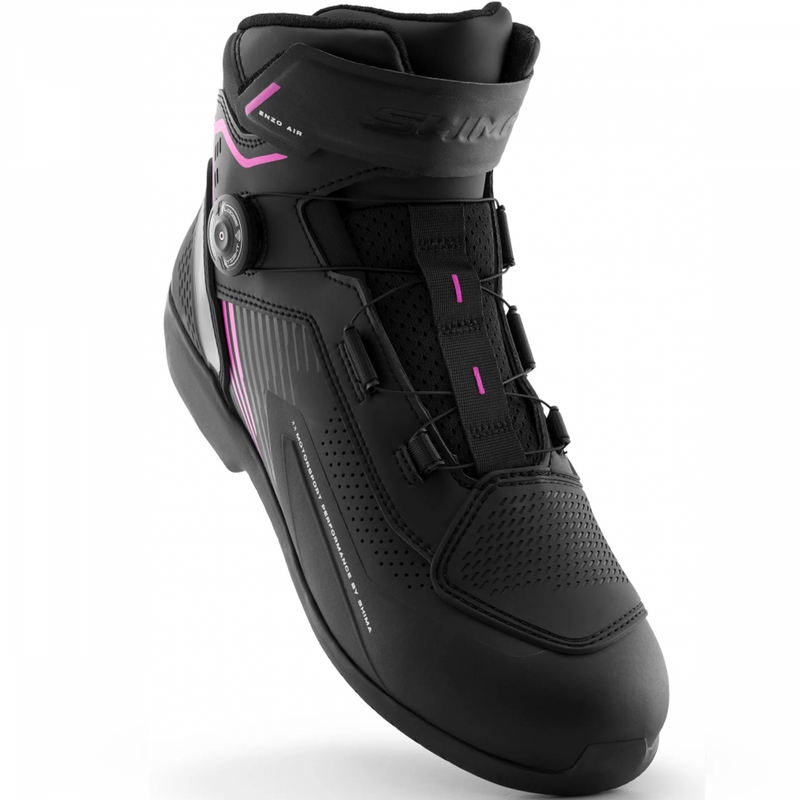 Shima Enzo Air Damen-Motorradstiefel schwarz-rosa
