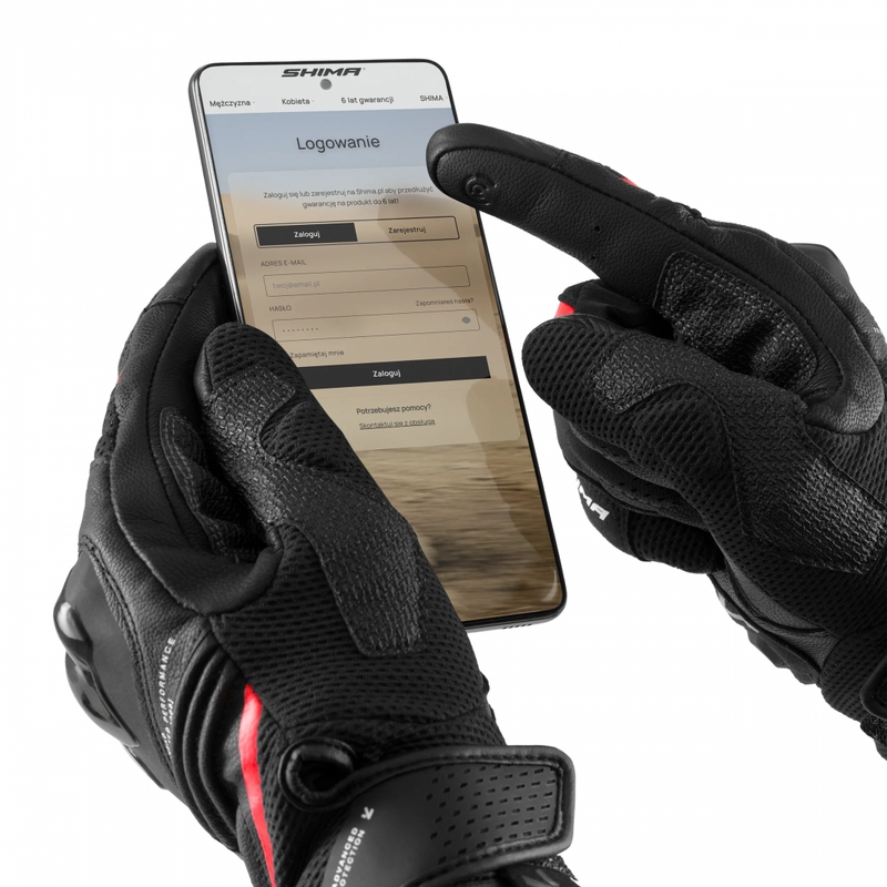 Shima Spark 3.0 Motorradhandschuhe schwarz-rot