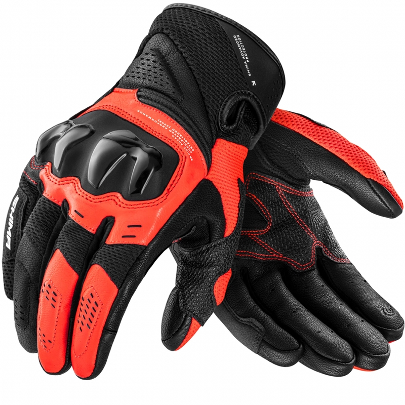 Shima Spark 3.0 Motorradhandschuhe, fluoreszierend rot
