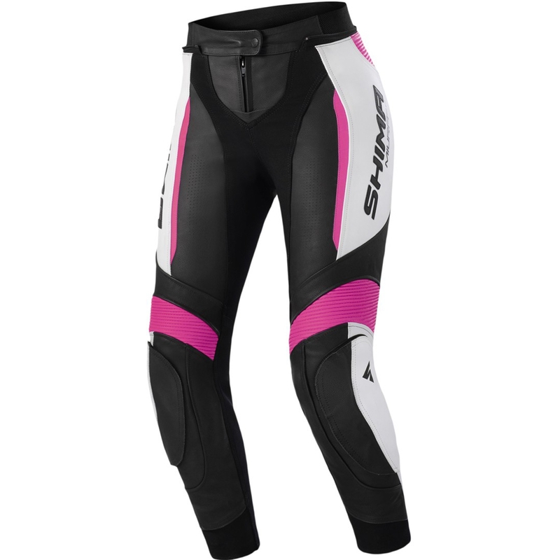 Shima Miura 2.0 Damen-Motorradhose, schwarz-fluoreszierend pink