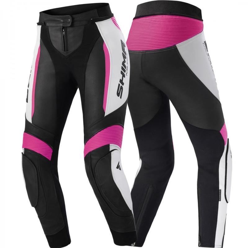 Shima Miura 2.0 Damen-Motorradhose, schwarz-fluoreszierend pink