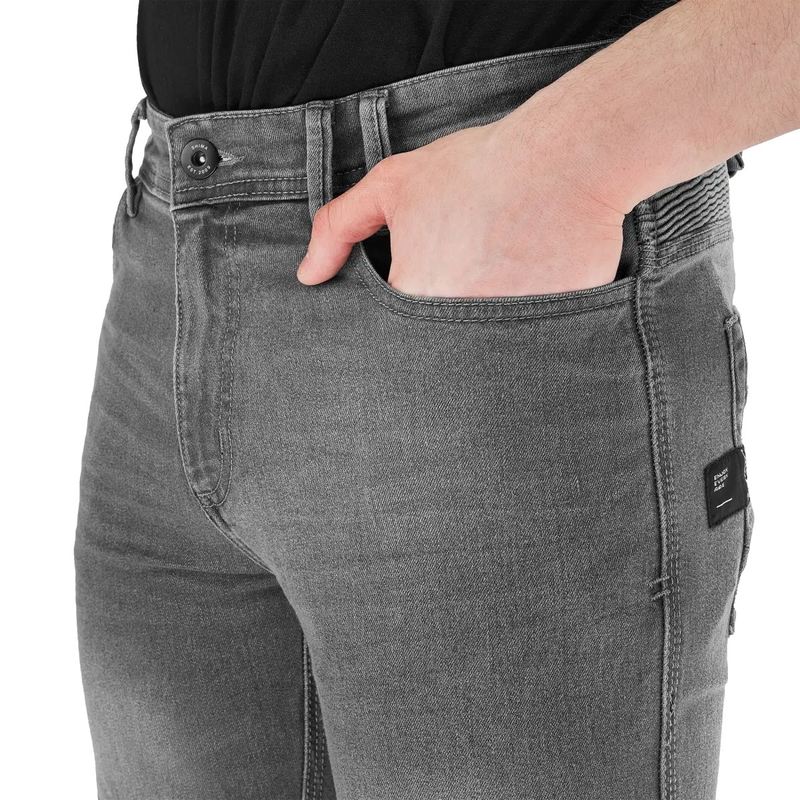 Shima Zenith graue verlängerte Motorradjeans