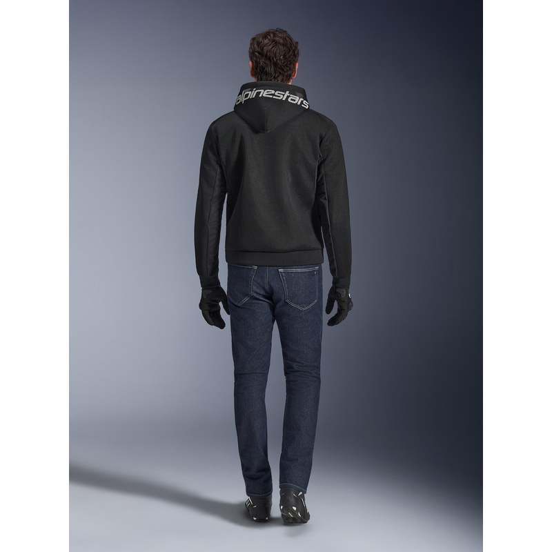 Alpinestars Chrome Superairflow Motorrad-Sweatshirt, schwarz-dunkelgrau-weiß