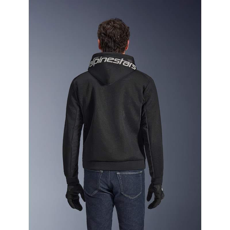 Alpinestars Chrome Superairflow Motorrad-Sweatshirt, schwarz-dunkelgrau-weiß