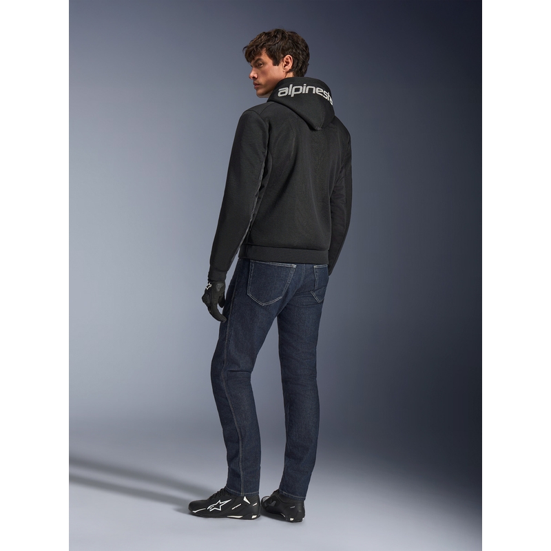Alpinestars Chrome Superairflow Motorrad-Sweatshirt, schwarz-dunkelgrau-weiß