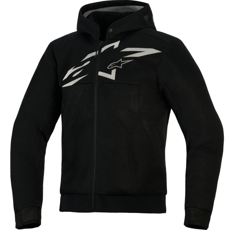 Alpinestars Chrome Superairflow Motorrad-Sweatshirt, schwarz-dunkelgrau-weiß