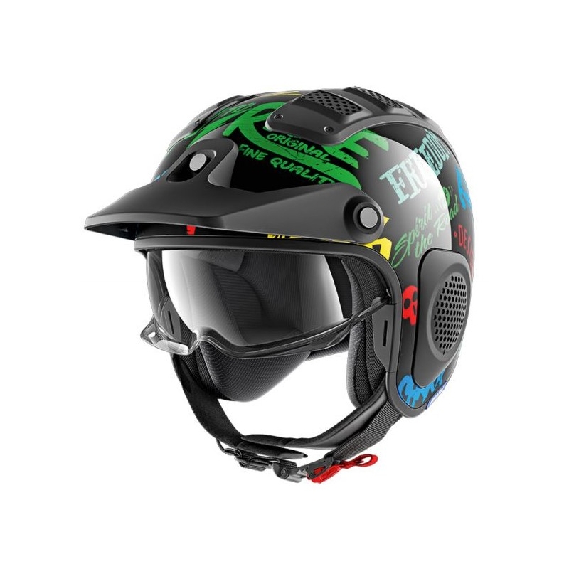 Offener Helm SHARK X-DRAK Freestyle schwarz-blau-grün