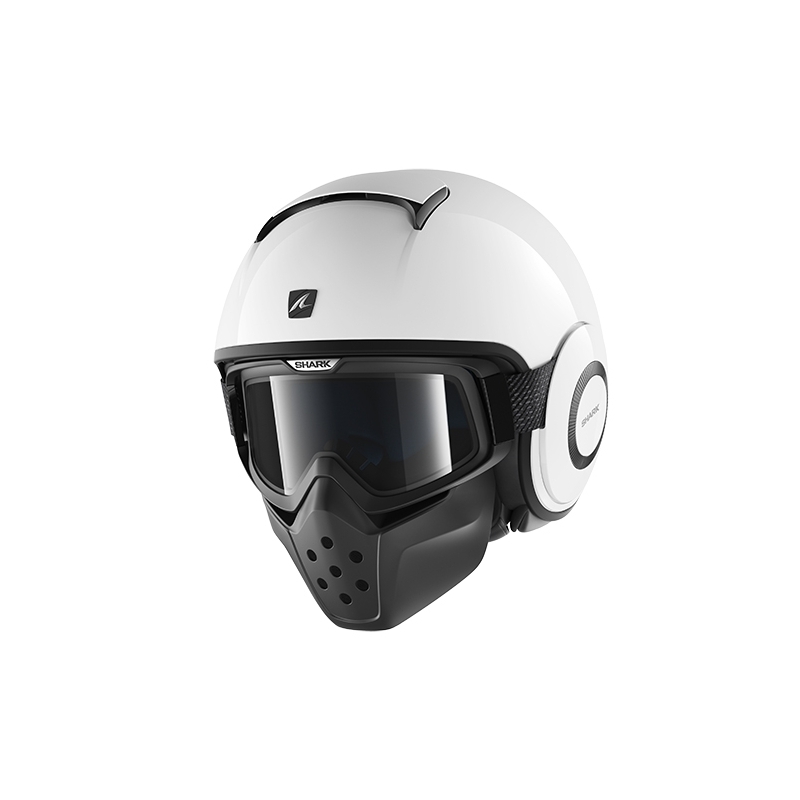 Offener Helm SHARK DRAK Blank weiß glänzend