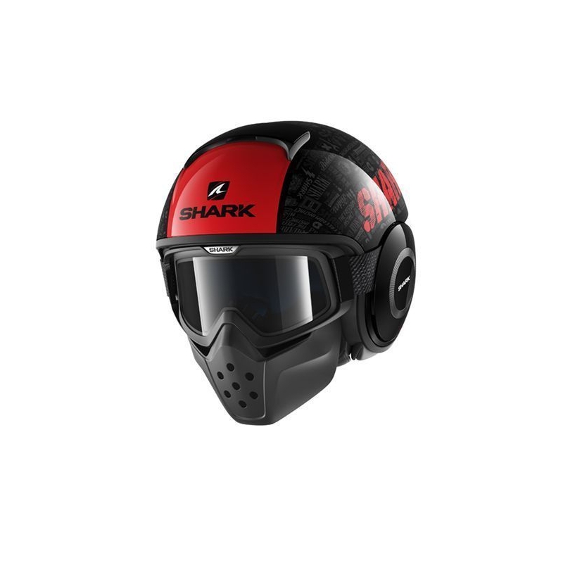 Offener Helm SHARK DRAK Tribute schwarz-rot-grau
