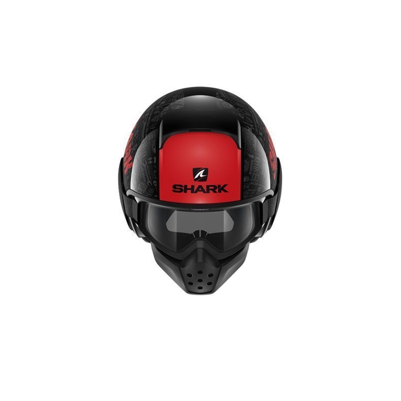 Offener Helm SHARK DRAK Tribute schwarz-rot-grau