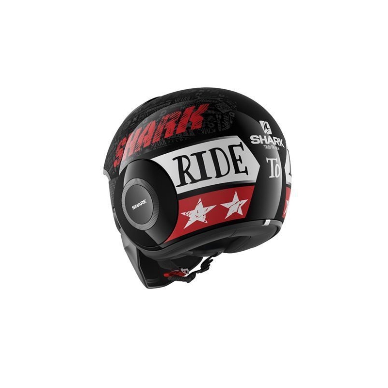 Offener Helm SHARK DRAK Tribute schwarz-rot-grau