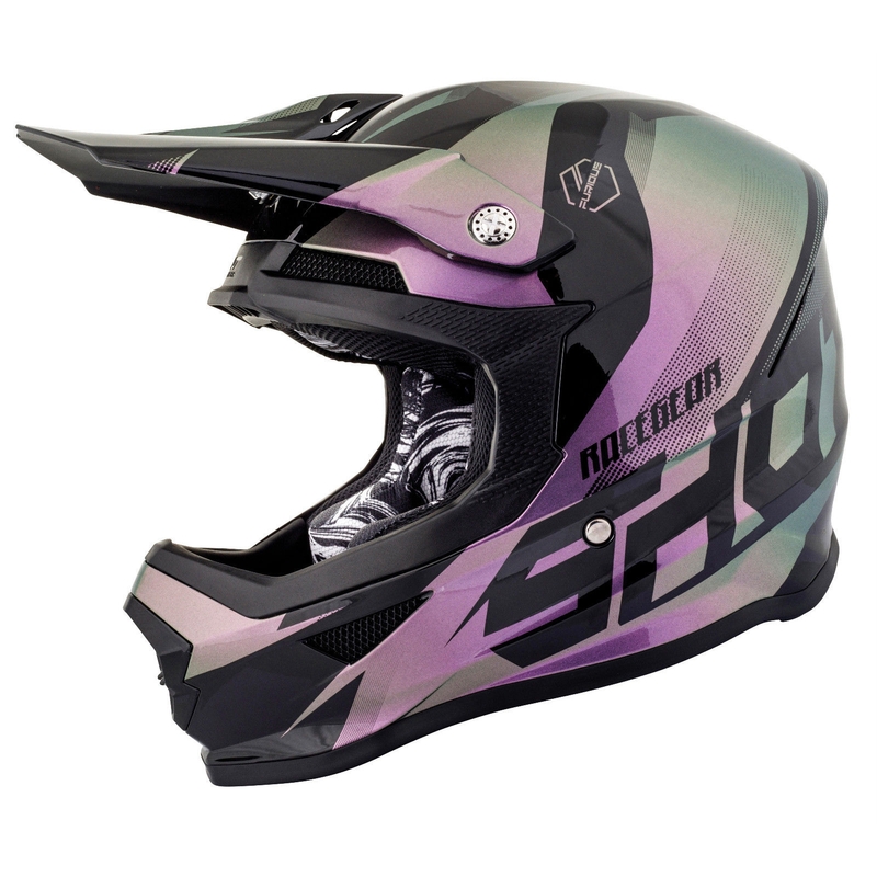 Motocross-Helm Shot Ultimate Chameleon Ausverkauf