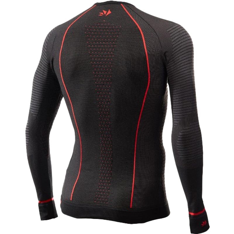 Funktionelles Langarm-T-Shirt SIXS TS2W CU schwarz-rot