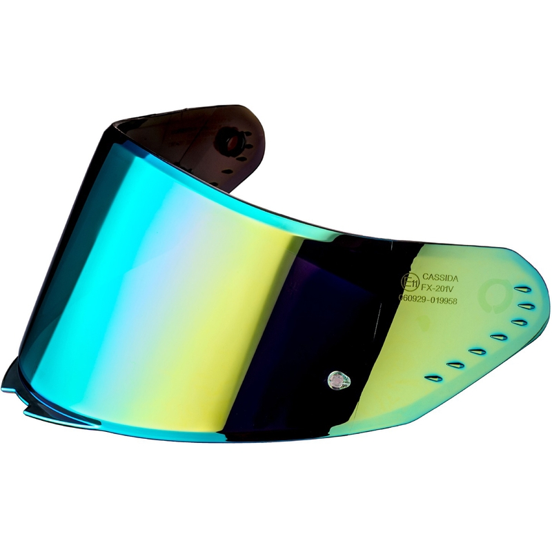 Visier für Cassida AERO Helme mit Vorbereitung für Pinlock REVO Spiegelgold
