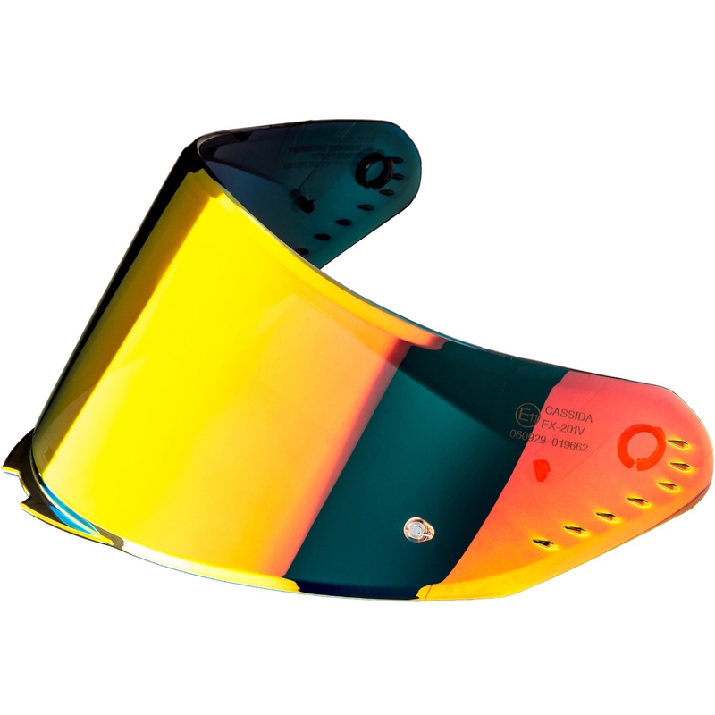 Visier für Cassida AERO Helme mit Vorbereitung für Pinlock REVO Spiegelrot
