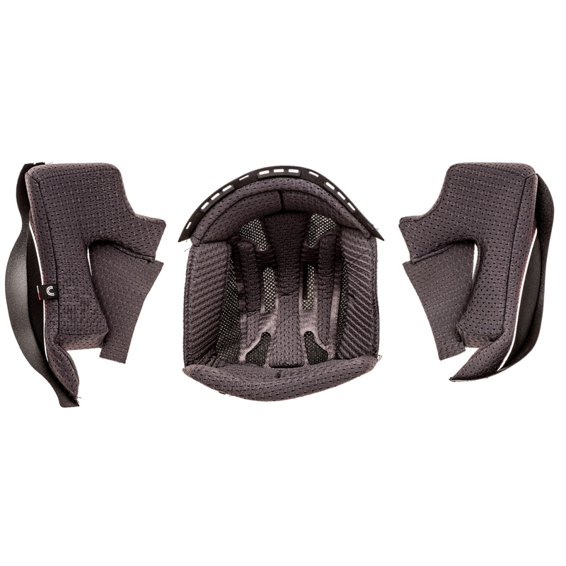 Wangenpolster und Helmschale für Cassida AERO Motorradhelme, schwarz