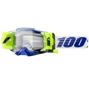 Motocross-Brille 100% - USA Armega Forecast blau mit klarem Plexiglas