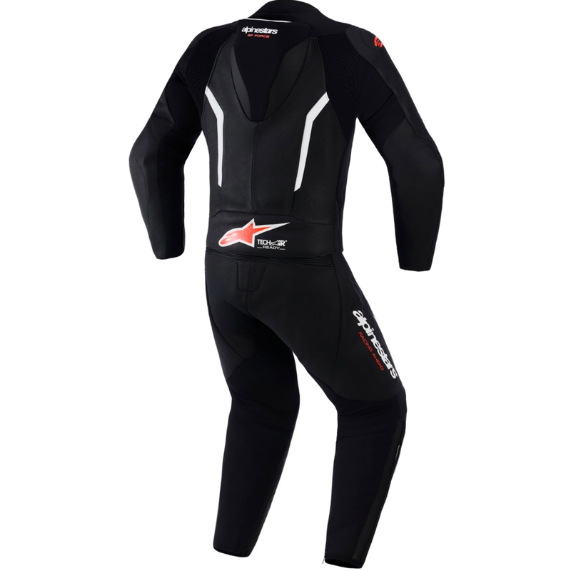 Alpinestars GP Force V2 zweiteiliger Lederkombi schwarz-weiß-fluoreszierend rot