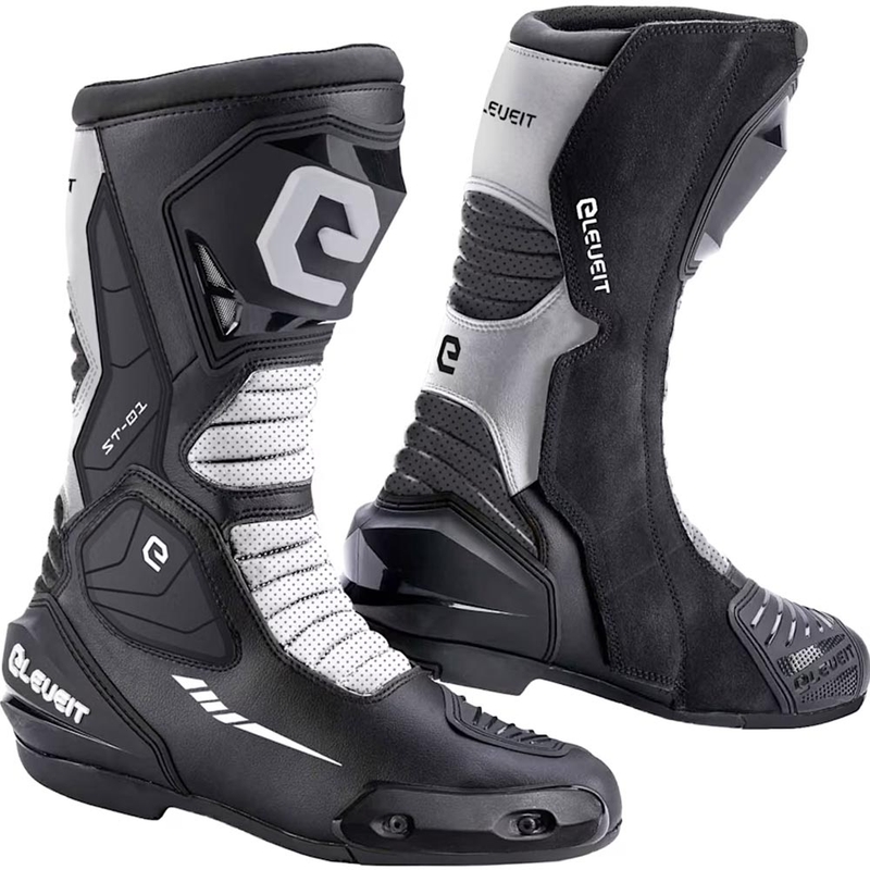 Eleveit ST-01 Motorradstiefel schwarz-weiß